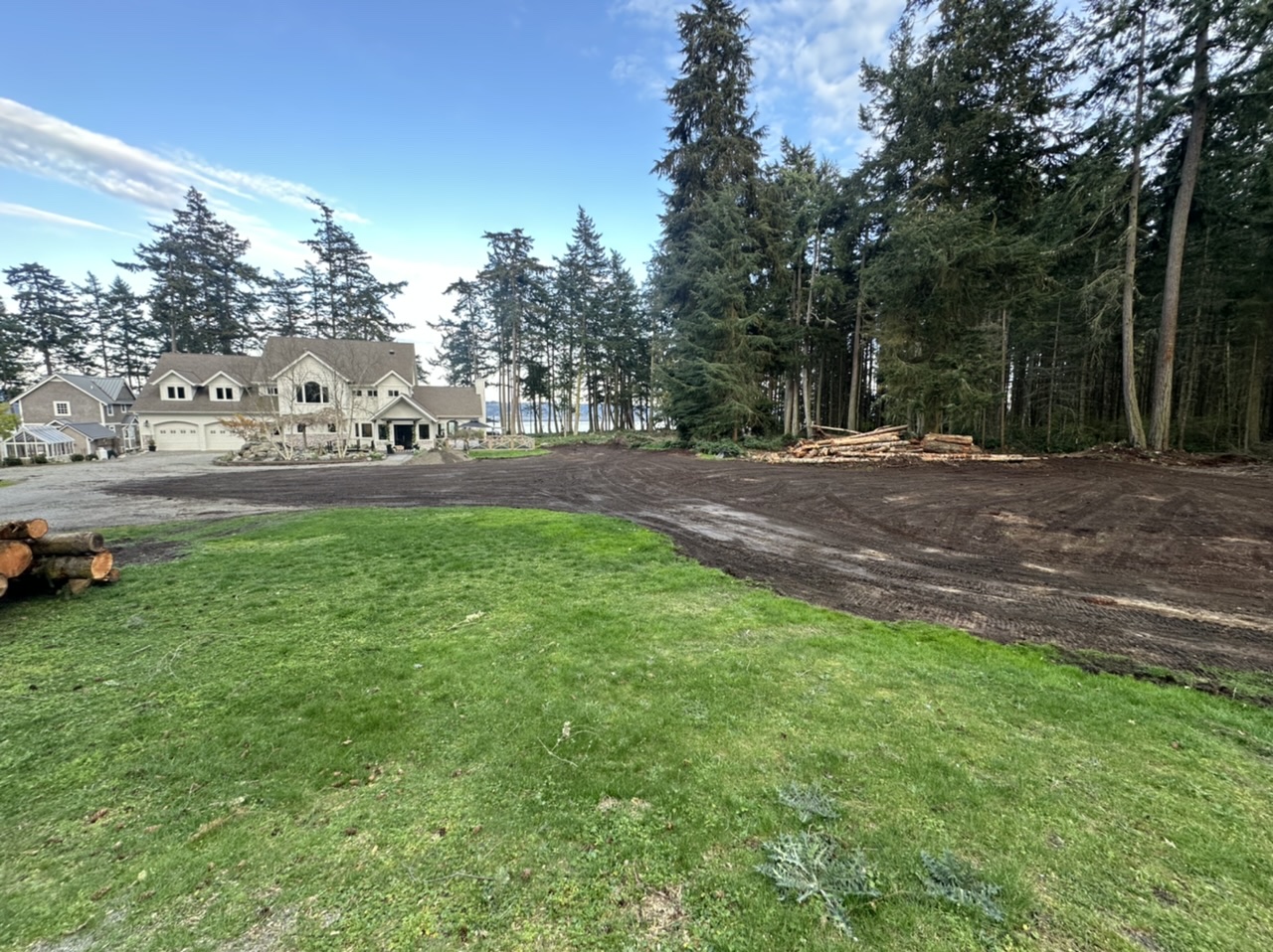 Center Island And Driveway Removed And Graded Ready For Seed! — During