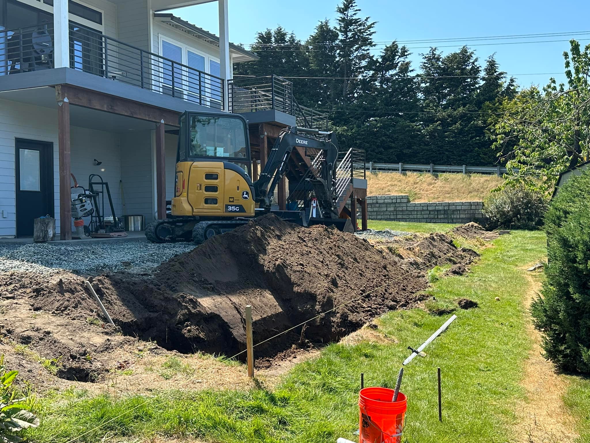 New Retaining Wall — Before